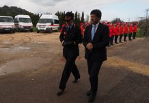 Bombeiros de Anadia receberam secretário de Estado no quartel provisório