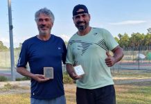 Paulo Pontes e António Carrinho finalistas de Pares no Torneio de Veteranos em Ovar