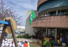 Em 44 anos de existência, JISA hasteou, ontem, primeira Bandeira Verde Eco-Escola